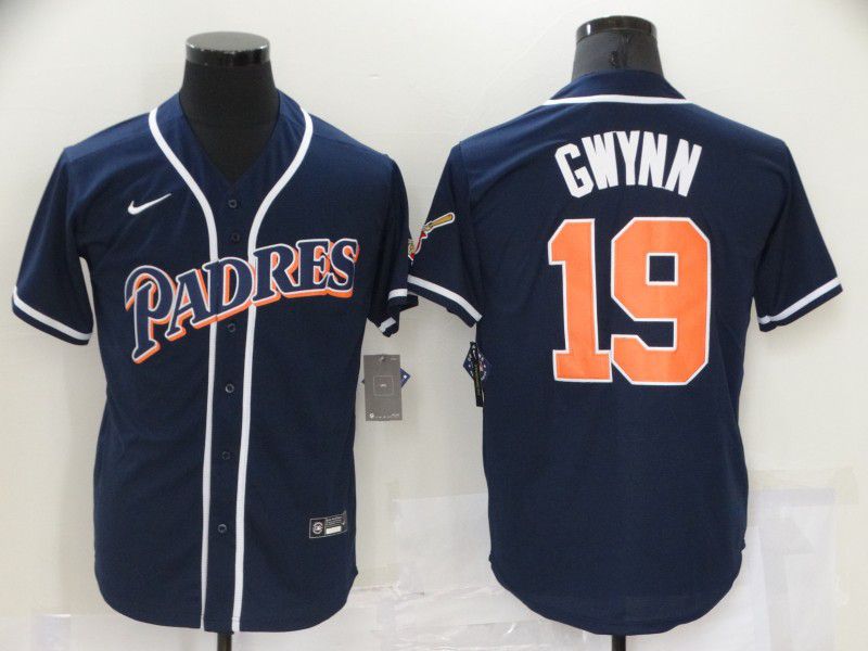 Men San Diego Padres #19 Gwynn Blue Game 2021 Nike MLB Jersey->san francisco giants->MLB Jersey